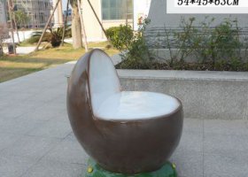 景區廣場玻璃鋼水果椰子靠背美陳戶外景觀桌椅擺件