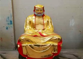 玻璃鋼彩繪景區(qū)寺廟供奉十八羅漢雕塑