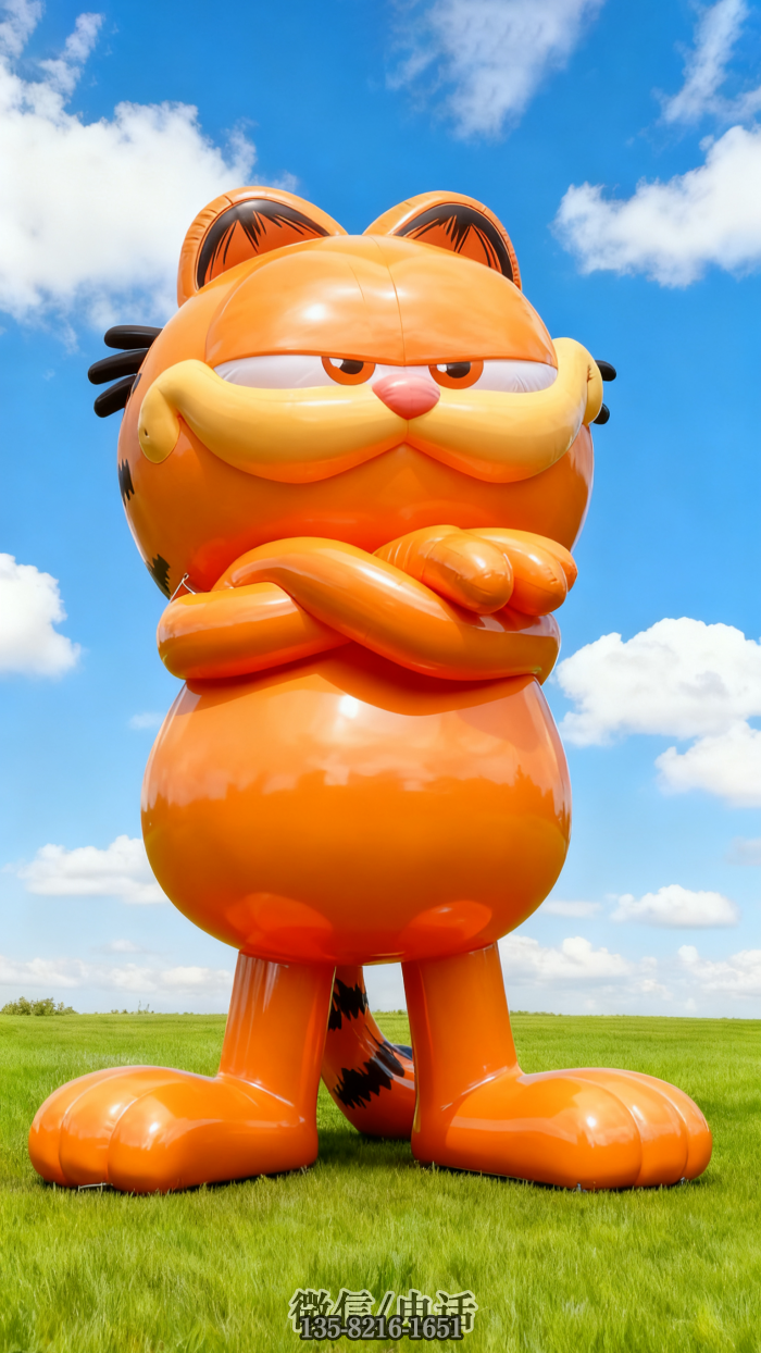 加菲貓雕塑實(shí)拍圖