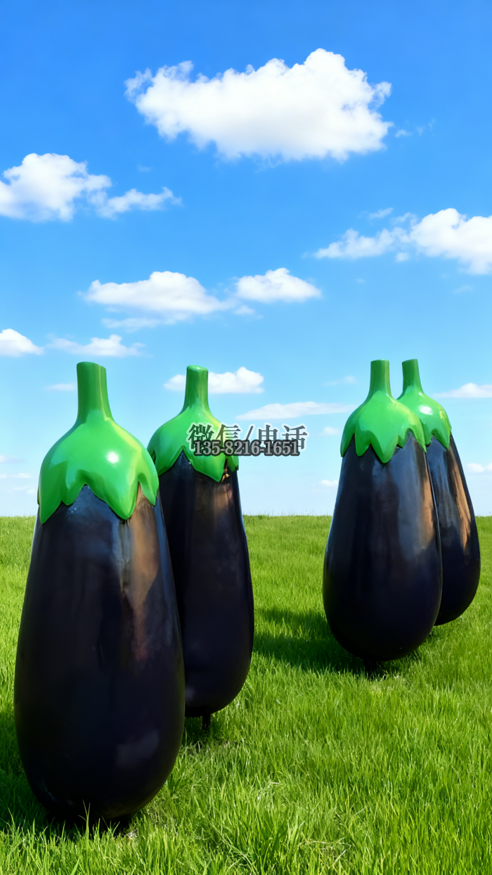 茄子雕塑實拍圖