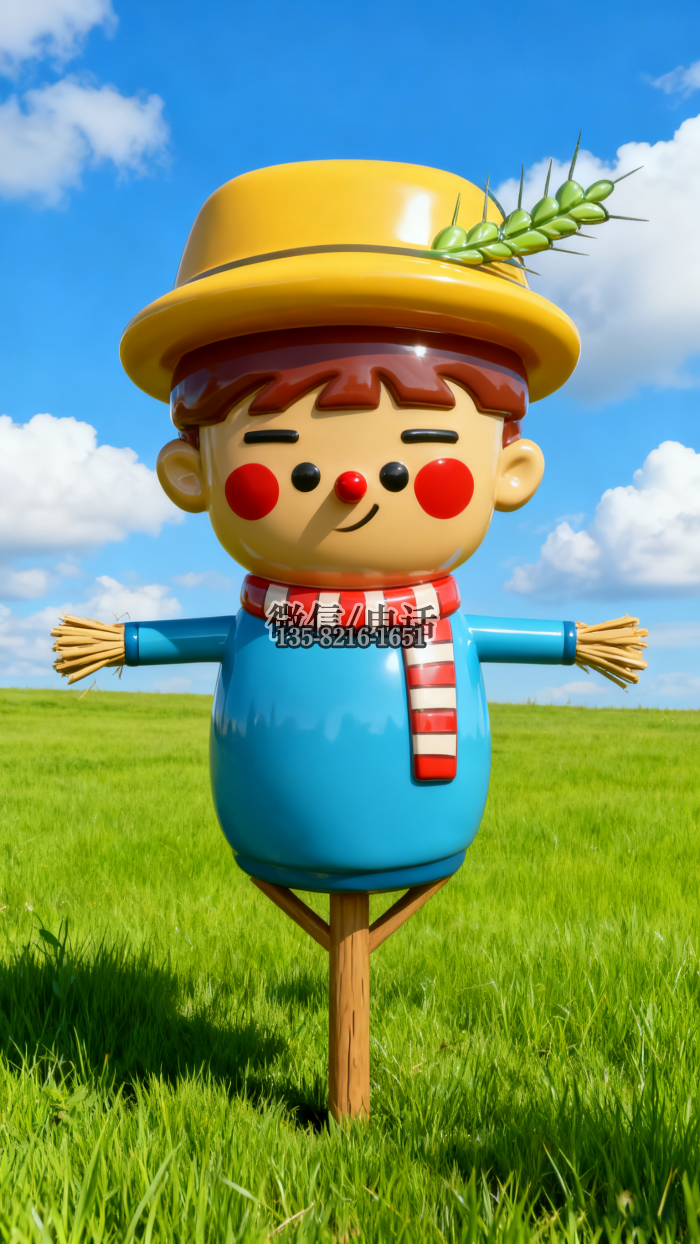 不銹鋼稻草人雕塑
