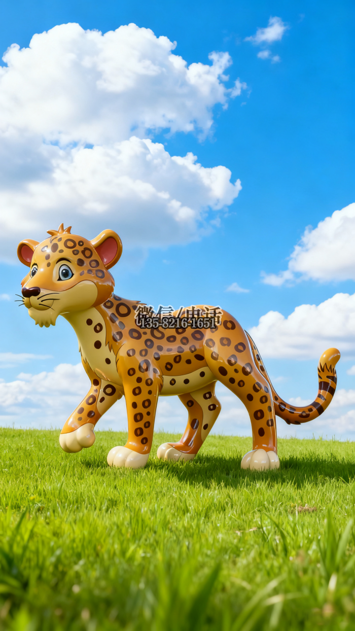 玻璃鋼獵豹雕塑