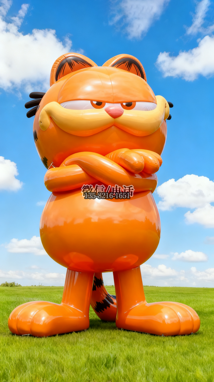 加菲貓雕塑實(shí)拍圖